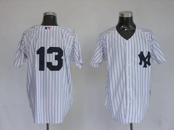 Yankees #13 Alex Rodriguez Stitched White MLB Jersey - Click Image to Close
